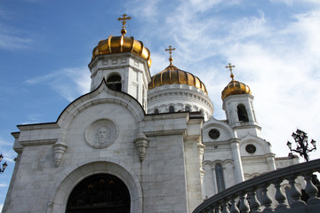 Fototapeta na wymiar Temple in Moscow / Orthodox church of Christ the Savior 