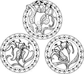 Art Nouveau style ornament