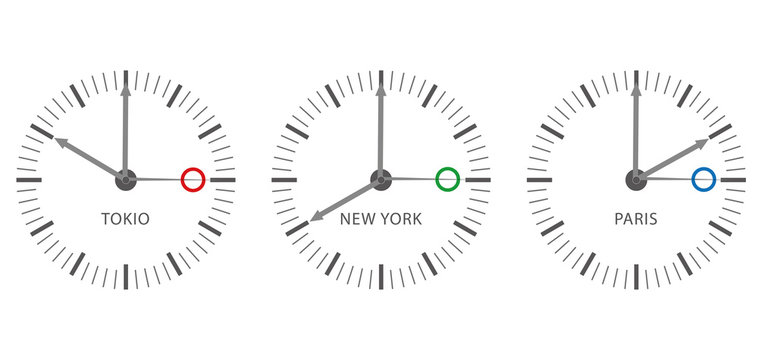 Weltzeit Paris Tokio New York