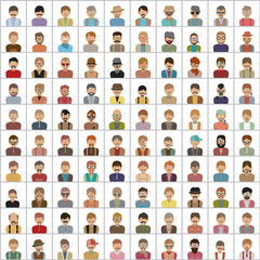 Flat People Icons - Isolated On White Background - Vector Illustration, Graphic Design