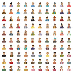 Flat People Icons - Isolated On White Background - Vector Illustration, Graphic Design