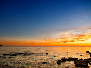 Fototapeta na wymiar sunset at the sea (5)