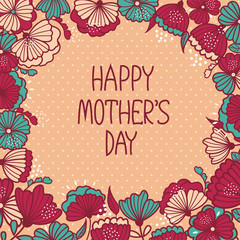 Beautiful floral pattern postcard