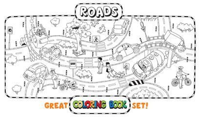 Big road coloring book