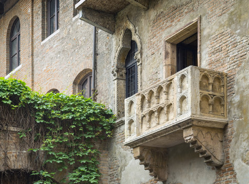 Balcony of Julieta in Verona in Italy
