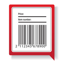 Barcode label shipping vector