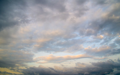 sky with clouds and sun