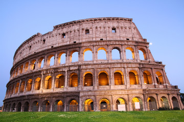 Fototapeta na wymiar Great Colosseum at dusk, Rome, Italy