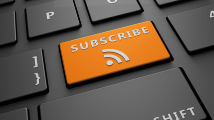 Fototapeta premium subscribe button keyboard