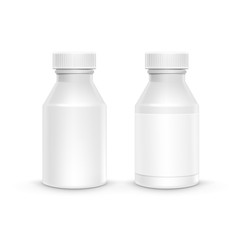 Vector Plastic Packaging Bottle with Cap for Pills