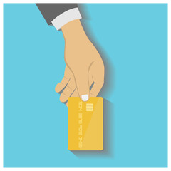 Hand hold credit card