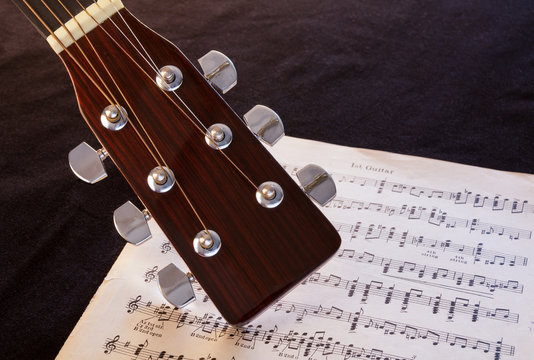 Guitar Headstock and Guitar Sheet Music