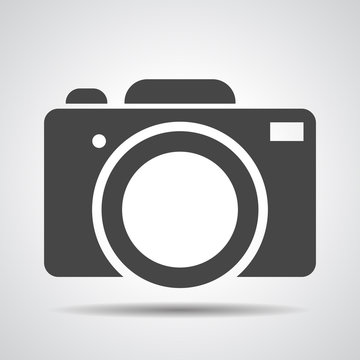 photo camera icon - vector illustration