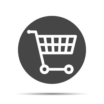 recommend clip art: flat shopping cart icon - vector illustration