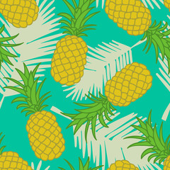 Abstract seamless pineapple pattern.vector illustration.