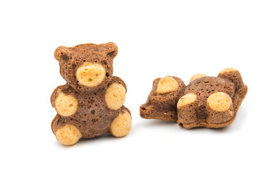 Cookie in the shape of a bear.
