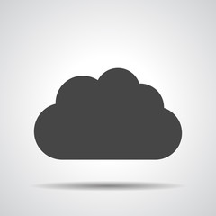 vector illustration of black cloud icon