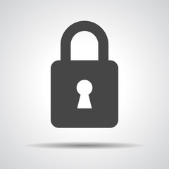 black flat lock icon