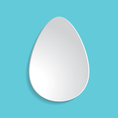 Paper Easter egg sign icon. Easter tradition symbol.