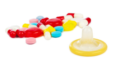 Condom and pills