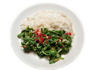 spinach with ginger and coconut milk