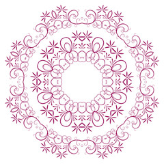 the abstract design of a circular pattern.