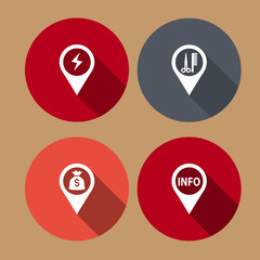 navigation pointers of map.