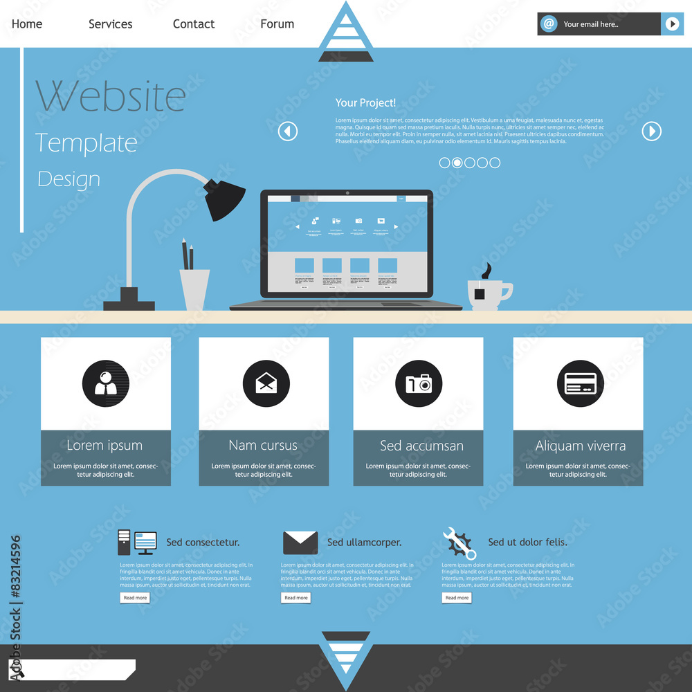 Canvas Prints vector business website template