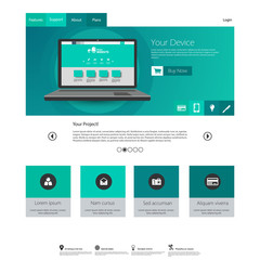 Modern flat website template design Eps 10
