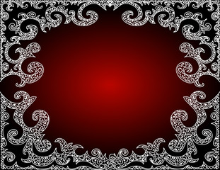 Beautiful abstract vector red frame