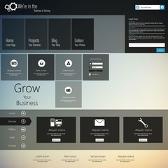 Design of the menu for a website. Creative web design 