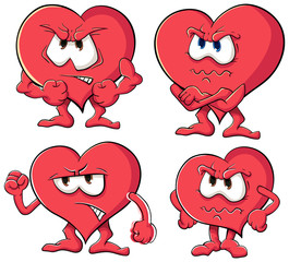 Illustration with simple gradients with the image of cute cartoo