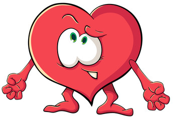 Illustration with simple gradients with the image of cute cartoo