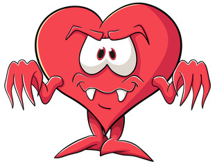 Illustration with simple gradients with the image of cute cartoo