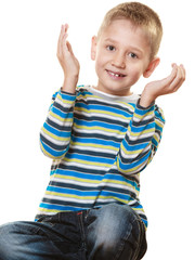 Little smiling boy child portrait