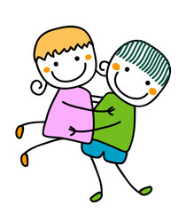 cute girl and boy