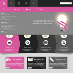 Modern Flat Website Template EPS 10 