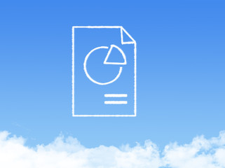 Notepad paper document cloud shape