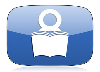 book icon reading room sign bookshop symbol