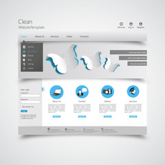 Vector Website Design Template 