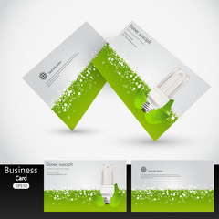 Eco style business card template 