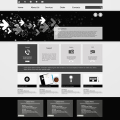 Business Website Template Vector