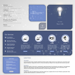 Business Website Template Vector