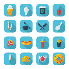 Flat modern design with shadow fast food