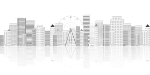 Naklejka premium 建物 ビル 都会