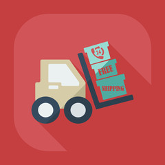 Naklejka premium Flat modern design with shadow icons loader
