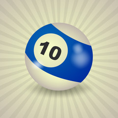 set of billiard balls, billiards, American ball number 10