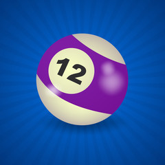 set of billiard balls, billiards, American ball number 12