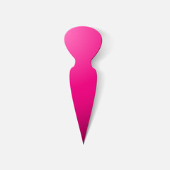 Paper clipped sticker: vegetable carrot