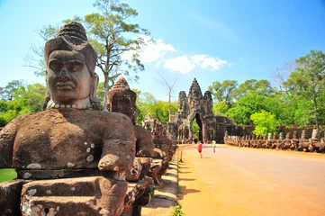Printed kitchen splashbacks Monument Stone Gate of Angkor Thom in Cambodia